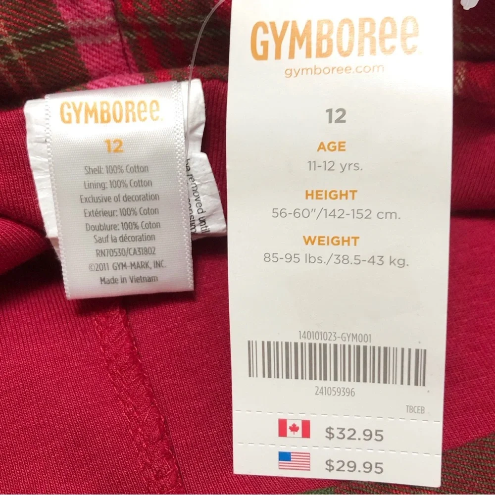 Gymboree | NWT Flannel Red Plaid Kilt Skort Girls 12